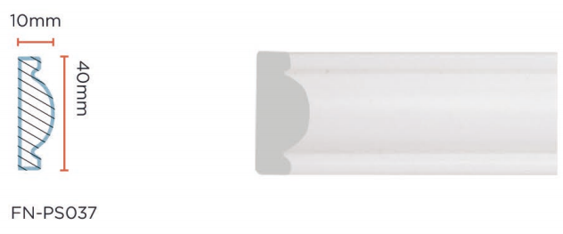 Customized PS Wall Molding for Interior walls 40*10mm FN-PS037