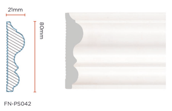 Customized PS Wall Molding for Interior walls  80*21mm FN-PS042