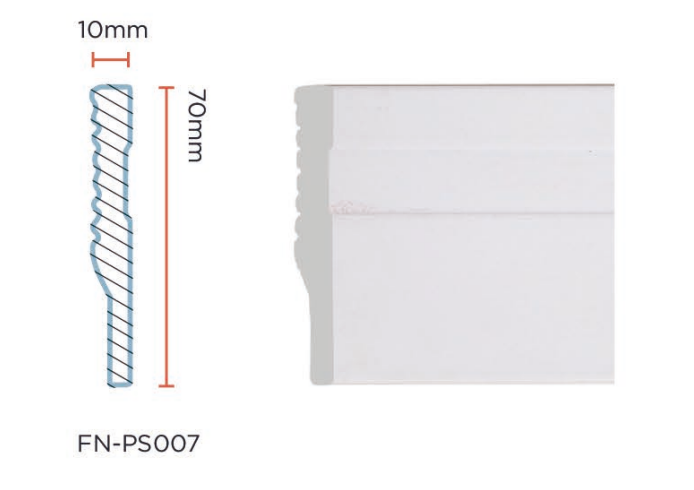 PS Skirting Board for Flooring 70*10mm FN-PS007